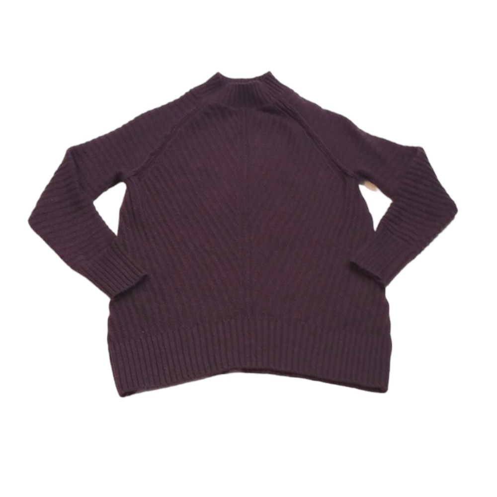 Sonoma Womens Sweater Sz M Purple Ribbed Pullover Turtleneck Winter Knit Warm